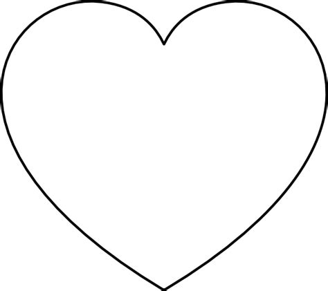 plain heart clip art heart shapes template printable heart template