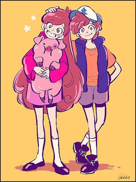 Mabel Pines Dipper Pines And Waddles Gravity Falls Drawn By Noaki