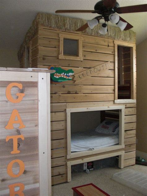 bunk bed fort kids room pinterest