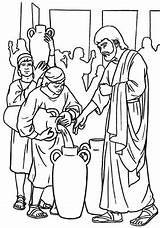 Cana Nozze Kana Testament Bruiloft Milagros Caná 1417 Cristianas Interativa Infantiles sketch template