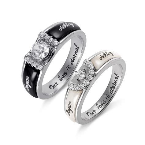 Customized Couple Rings Engagement Ring Promise Ring
