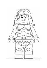 Lego Coloring Pages Super Heroes Wonder Woman Supercoloring sketch template