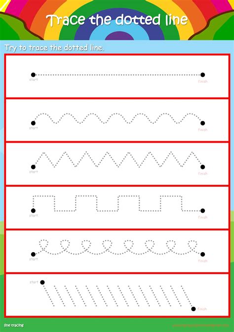 practice tracing lines worksheets spring preschool worksheets