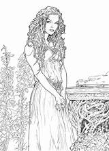 Coloring Galadriel Pages Lord Rings Adult Deviantart Book Printable Print Choose Board Fairy Visit Drawings 32kb Tolkien sketch template