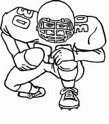 Coloring Football Pages Player Printable Kids sketch template