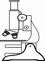 Microscope Outline Clipart Drawing Clip Cliparts Clker Large Clipartmag Library sketch template