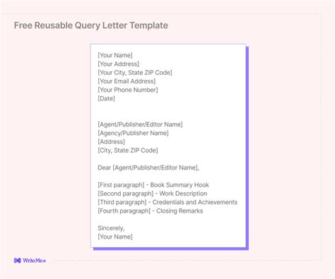 write  query letter templates examples writemeai