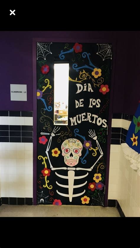 pin by sunset m on dia de los muertos spanish classroom door