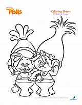 Trolls Coloring Pages Dreamworks Color Printable Troll Getcolorings Movie sketch template