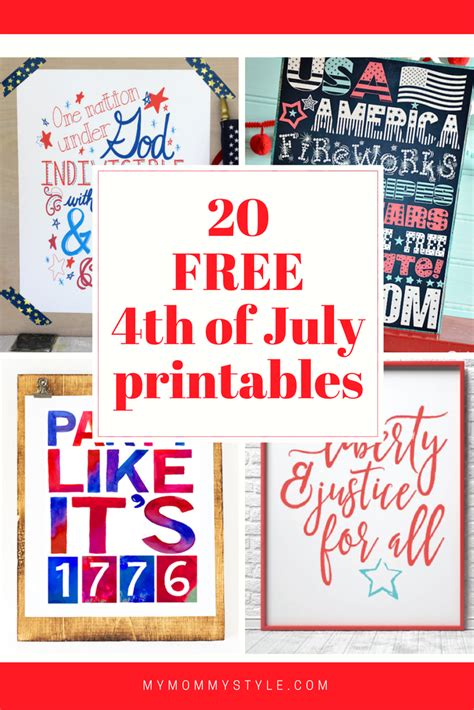 patriotic   july printables   home  mommy style