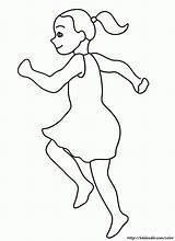 Skip Coloring Clipart Printable Girl Child Jump Pages Clip Run Color Exercise Jogging Skipping Jumping Cliparts Someone Colouring Colour Rope sketch template