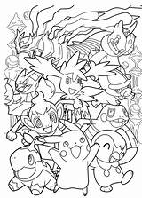 Coloring Pokemon Pages Printable Legendary Popular sketch template