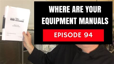 equipment manuals youtube