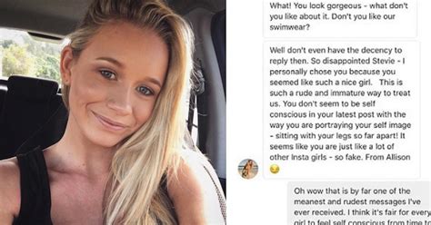 model slut shamed for feeling self conscious about pic