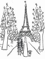 Coloring Tower Eiffel Pages Paris Kids Printable Cathedral Drawing Easy Getcolorings Getdrawings Holiday Kindergarden Sheets Outline Color Colorings Articles sketch template
