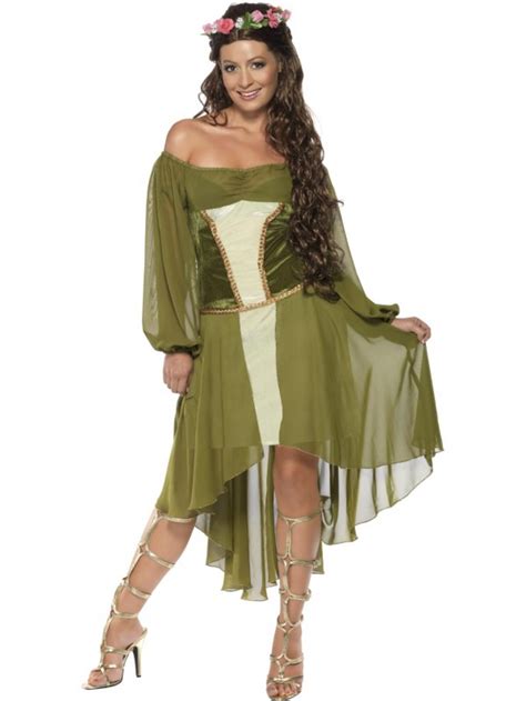 Adult Fair Maiden Maid Marion Medieval Fancy Dress Costume