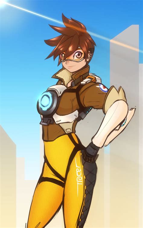 141111 tracer by scorpdk on deviantart video game art overwatch female characters