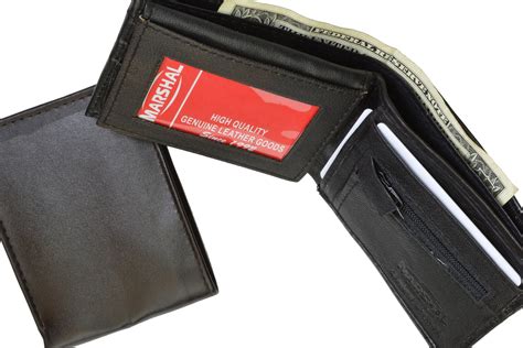 menswallet zippered change pocket leather bifold mens wallet