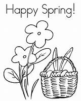 Coloring Spring Pages Printable Happy Sheet Print Size sketch template