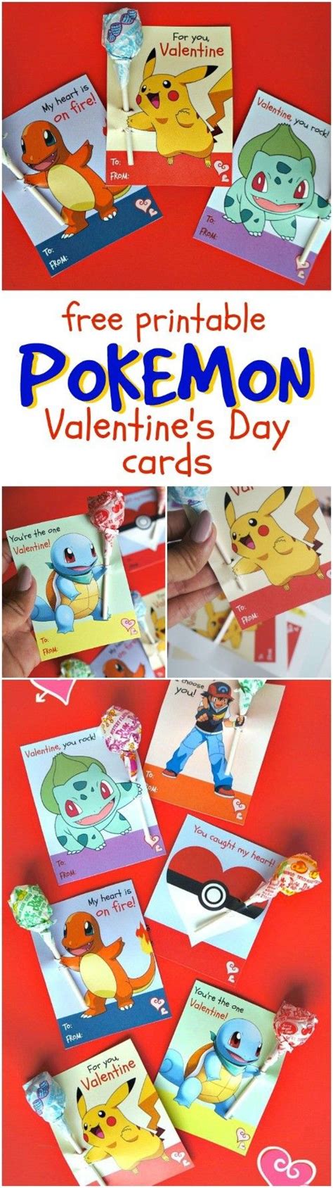 printable pokemon valentines day cards  designs  lollipops