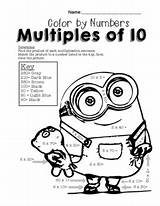 Multiples Multiplying Minion Multiplication Digit Worksheets sketch template
