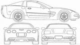 Corvette Chevrolet Blueprints Outline C3 2000 Cars Coloring Derby Pinewood Car Google Coupe C5 Search Embroidery Templates Pages Outlines sketch template