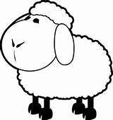 Sheep Clipart Outline Knitting Cliparts sketch template