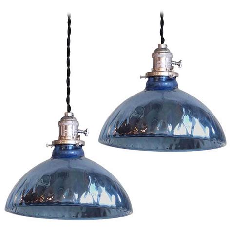 Blue Mercury Glass Pendant Lights At 1stdibs
