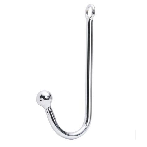 1pcs 28 230mm male stainless steel anal hook butt plug with ball anal