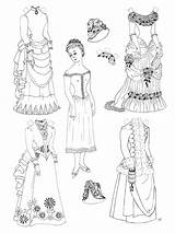 Paper Dolls Coloring Doll Printable Pages Color Print Kids Victorian Girls Printables Vintage Coloring4free Princess Template 2021 Colouring Adult Cut sketch template