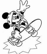 Coloring Mickey Mouse Para Skateboard Skateboarding Pages Dibujos Pintar Disney Kids Transportation Crafts Colorear Printables Part Silhouette Printable Digi Party sketch template