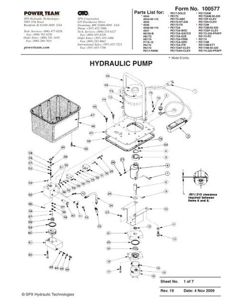 stage hydraulic pump parts diagram