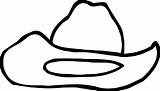 Hat Coloring Cowboy Pages Template sketch template
