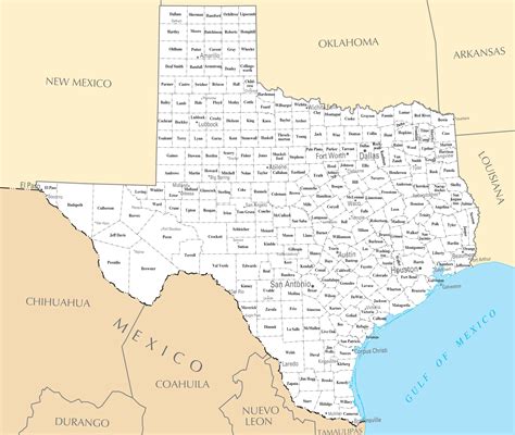 texas cities  towns mapsofnet