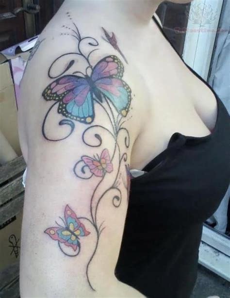 beautiful color ink butterflies tattoos butterfly tattoos  women