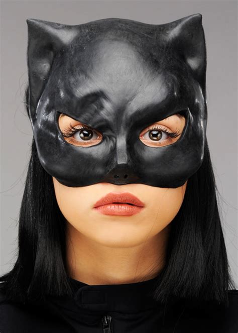 Womens Latex Catwoman Black Cat Mask Ebay