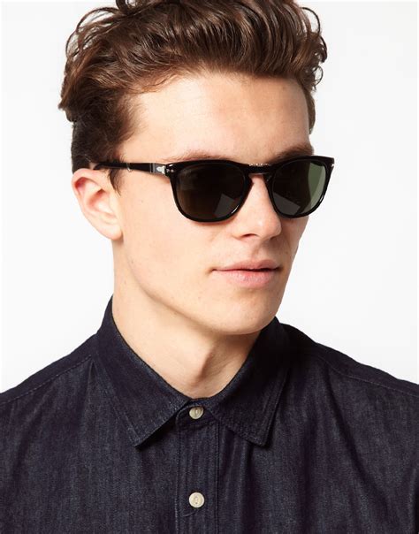 Persol Aviator Sunglasses Foldable In Black For Men Lyst
