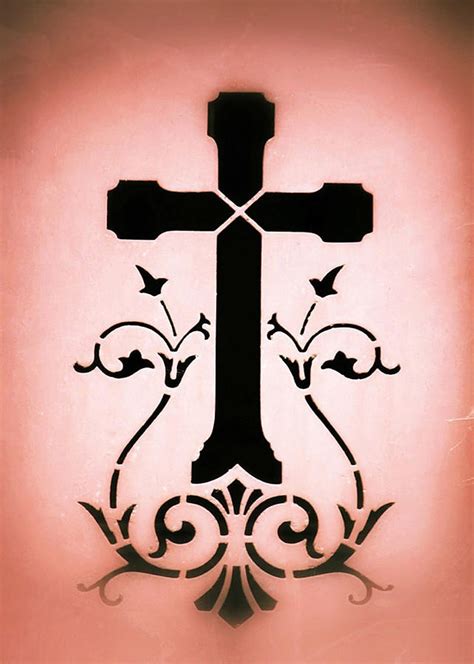 ornate cross stencil photograph  tony grider