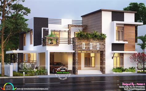 beautiful contemporary style residence  lakhs kerala home design