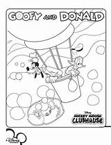 Mickey Mouse Clubhouse Kleurplaat Kleurplaten Goofy Luchtballon Printables Tekeningen Afkomstig sketch template