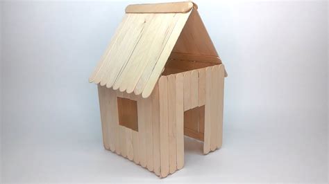popsicle stick house easy youtube