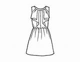 Dress Coloring Cocktail Pages Fashion Coloringcrew Print sketch template