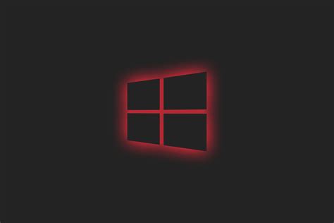 850x550 Windows 10 Logo Red Neon 850x550 Resolution Wallpaper Hd Hi