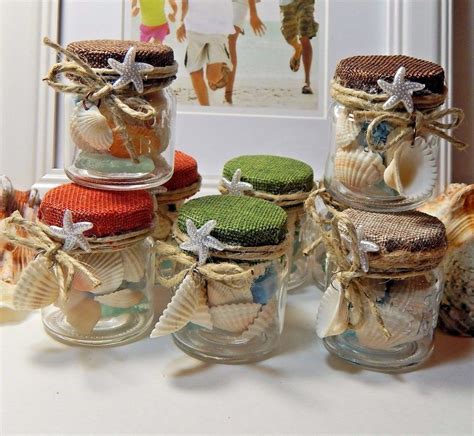 2 Scented Seashells Sea Glass Mini Mason Jars Fragrance