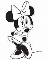 Mouse Minnie Outline Coloring Pages Clipartmag sketch template