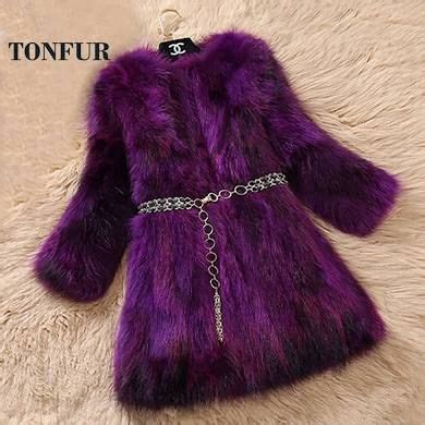 arrival real fox fur coat lady top selling factory wholesale purple fur coat purple