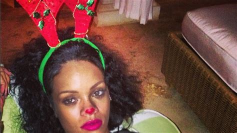 rihanna the red nosed reindeer star posts cute picture of herself