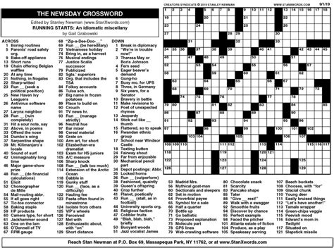 printable frank longo sunday crossword puzzles premier