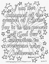 Coloring Pages Bible Romans Verse Verses Spanish Drawing Christian Old Kids Testament Printable Adults Color Adult Am Gospel Coloringpagesbymradron Ashamed sketch template