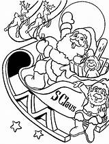 Claus Sleigh Sled Rudolph Santas Clipartmag Getdrawings Vicoms sketch template